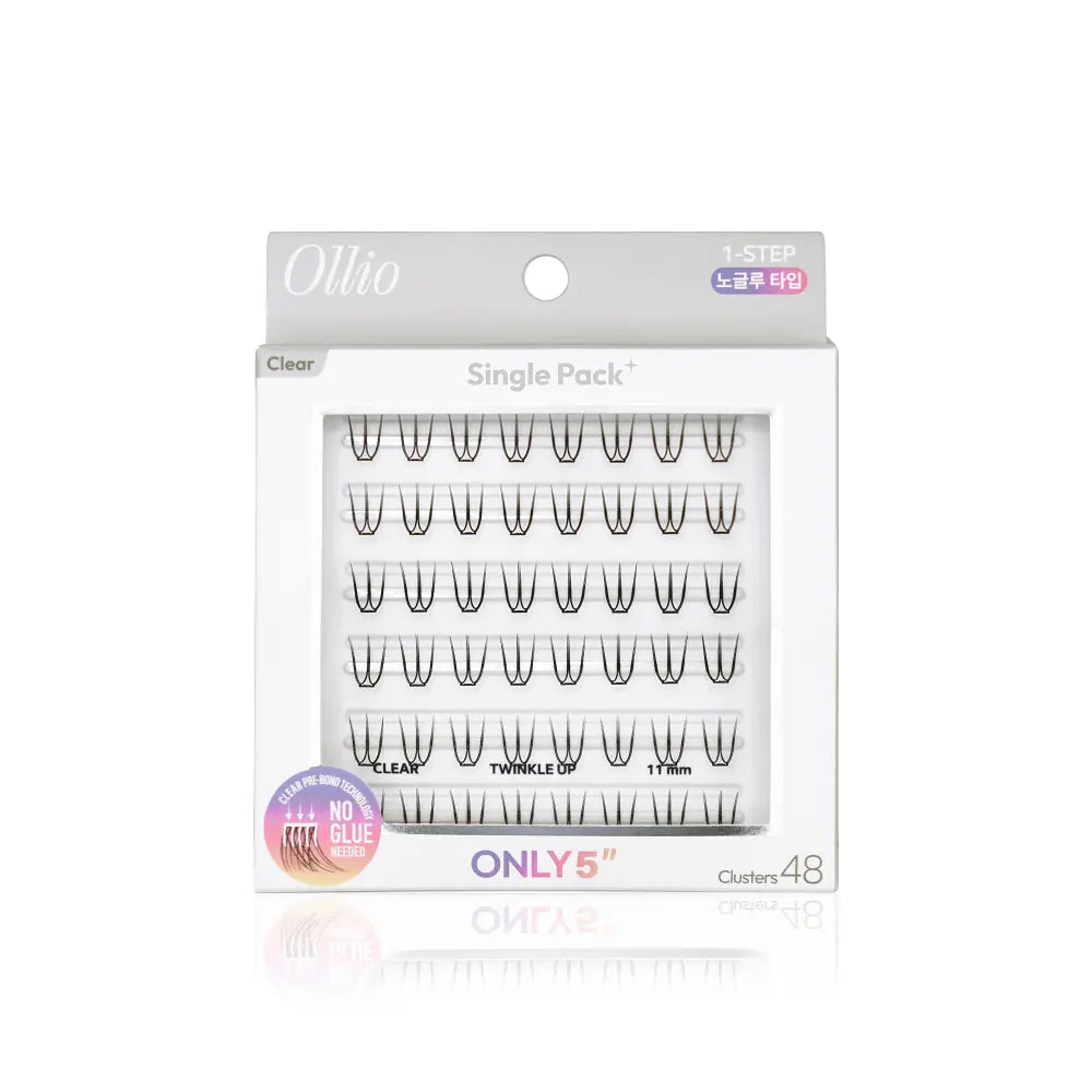 Ollio No Glue Eyelash Clear Single Pack Plus (8 Types)