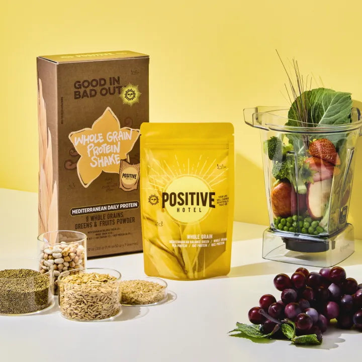 Positive Hotel Mediterranean Easy Bag Chickpea Grain Protein Shake – 45g × 9 Sachets (1 Box)