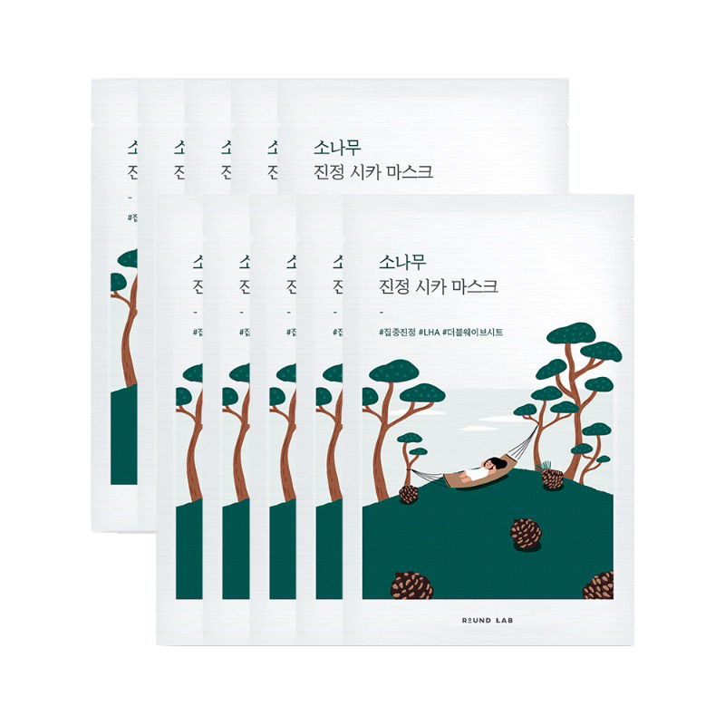 ROUND LAB Pine Calming Cica Mask Sheet 27ml x 10ea