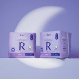 Rael Organic Cotton Cover Wearable Overnight Pads 8pcs x 3 Packs (Medium)