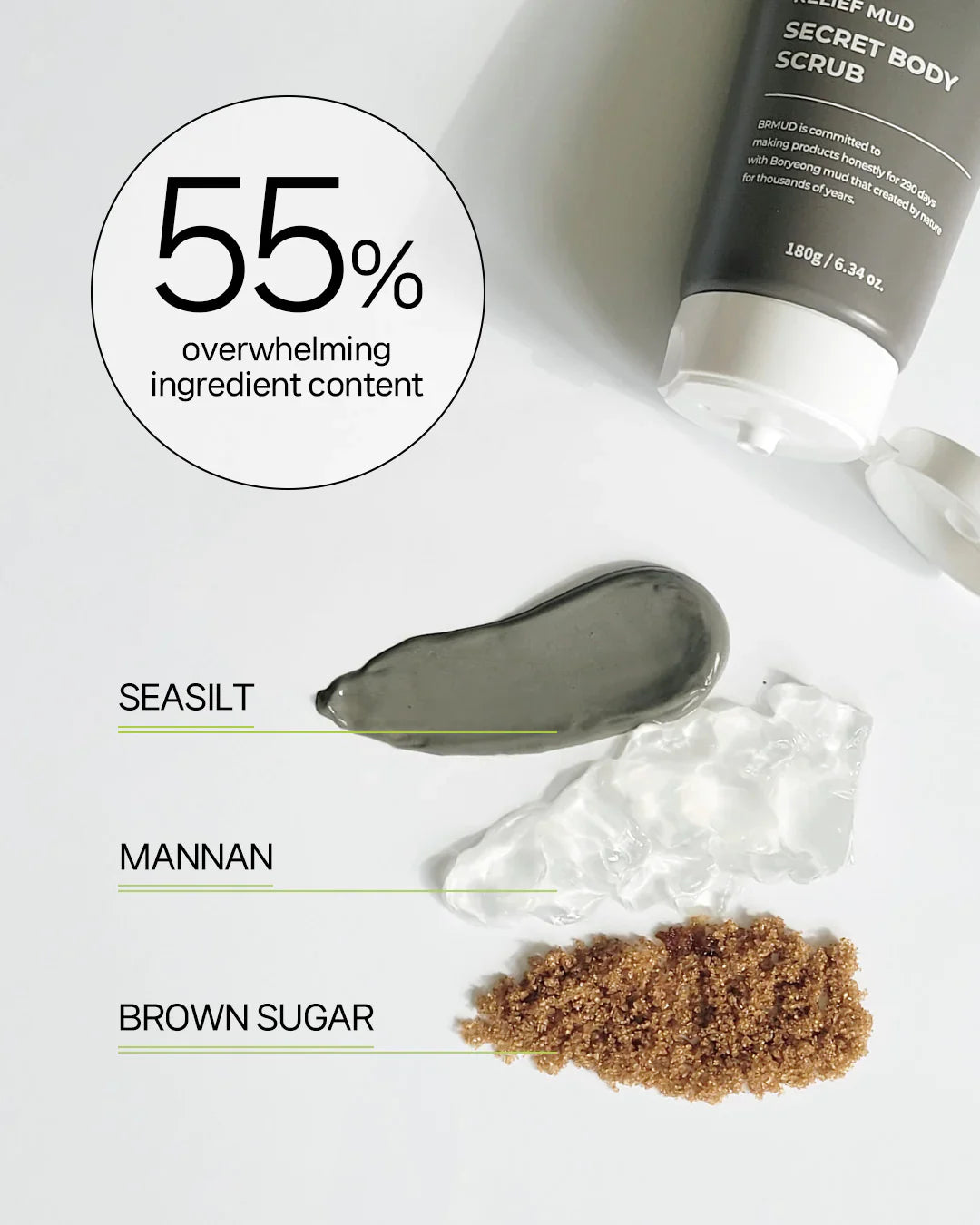 BRMUD Relief Mud Secret Body Scrub 180g