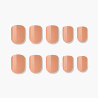 MUZMAK Nail Tips 36pcs #Royal MilkTea(Short Square)