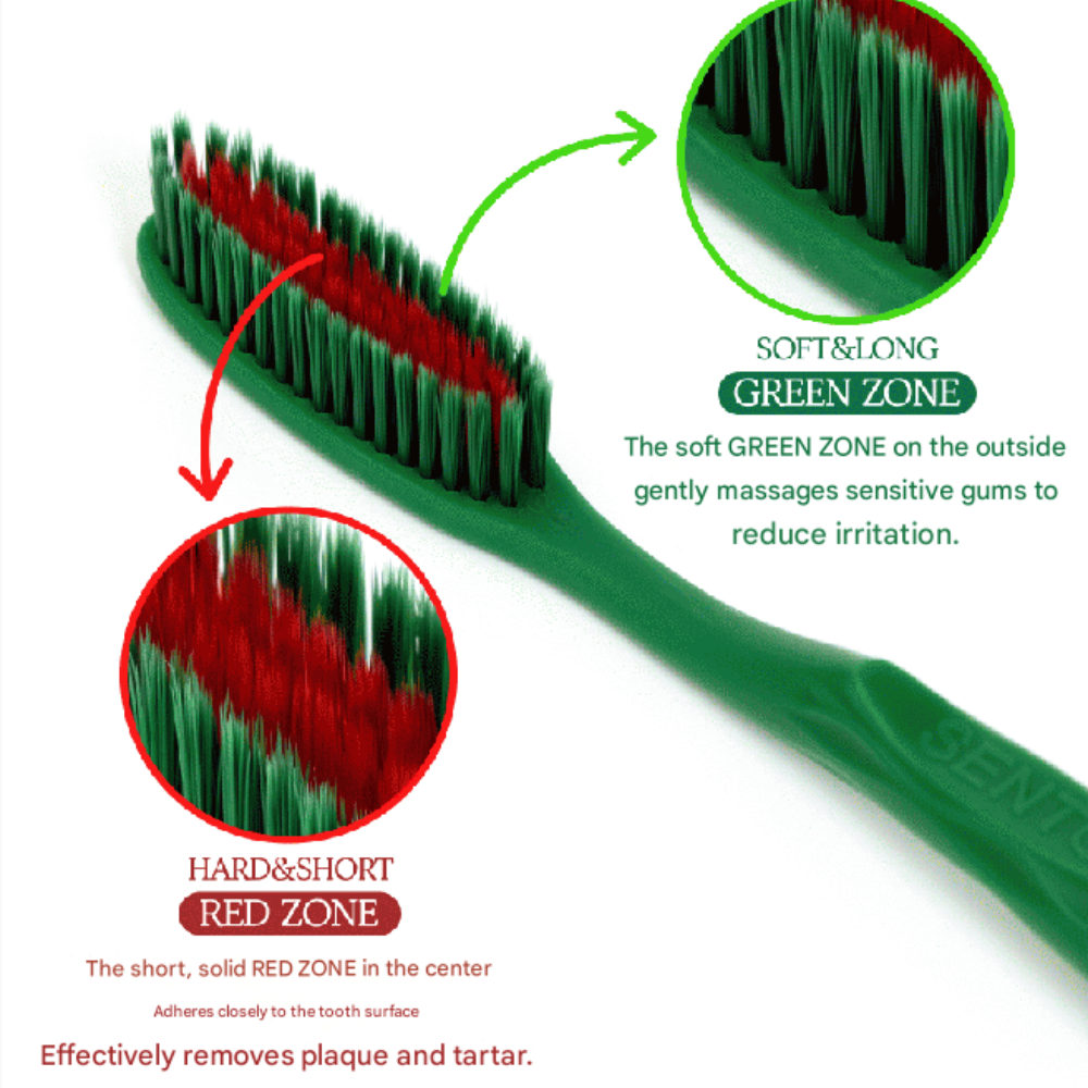 SENTO Prime Deep Clean Ultra-Fine Bristle Jumbo Toothbrush - 12 Pack
