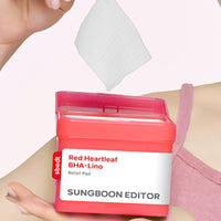 SUNGBOON EDITOR Red Houttuynia Cordata BHA L Reno Relief Pad 190ml 60ea