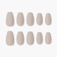 MUZMAK Nail Tips 36pcs #Sand Beige(Coffin)