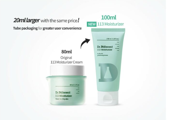 Dr.Different 113 Moisturizer for Oily Skin 100ml