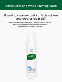 ACNES Clear and White Foaming Wash 150ml