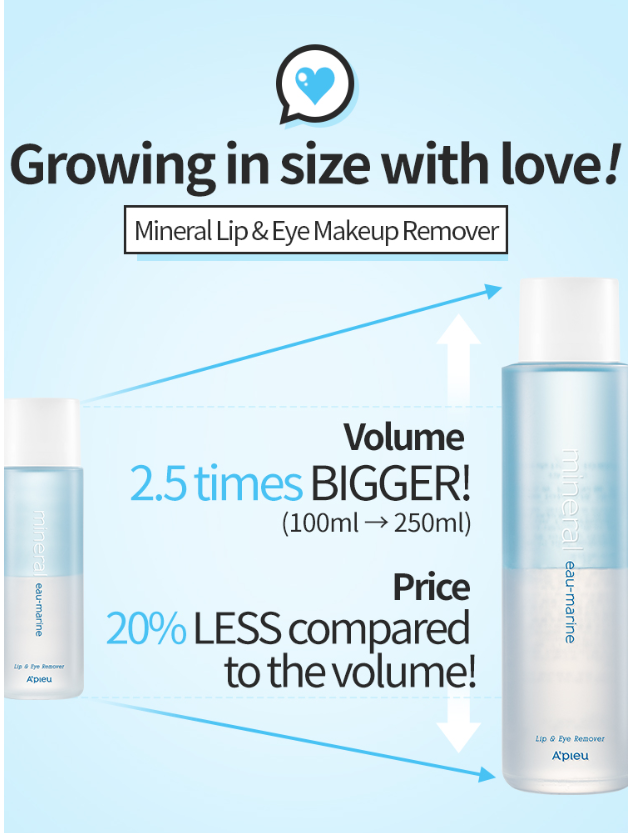 A'PIEU Mineral Lip & Eye Remover 100ml