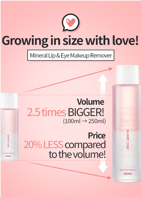 A'PIEU Mineral Lip & Eye Remover 100ml