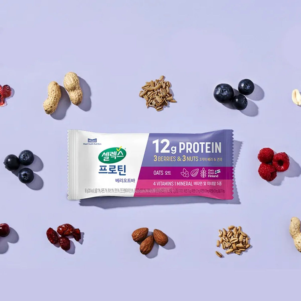 Selex Protein Berry Oat Bar 2 Boxes (12 Pieces)