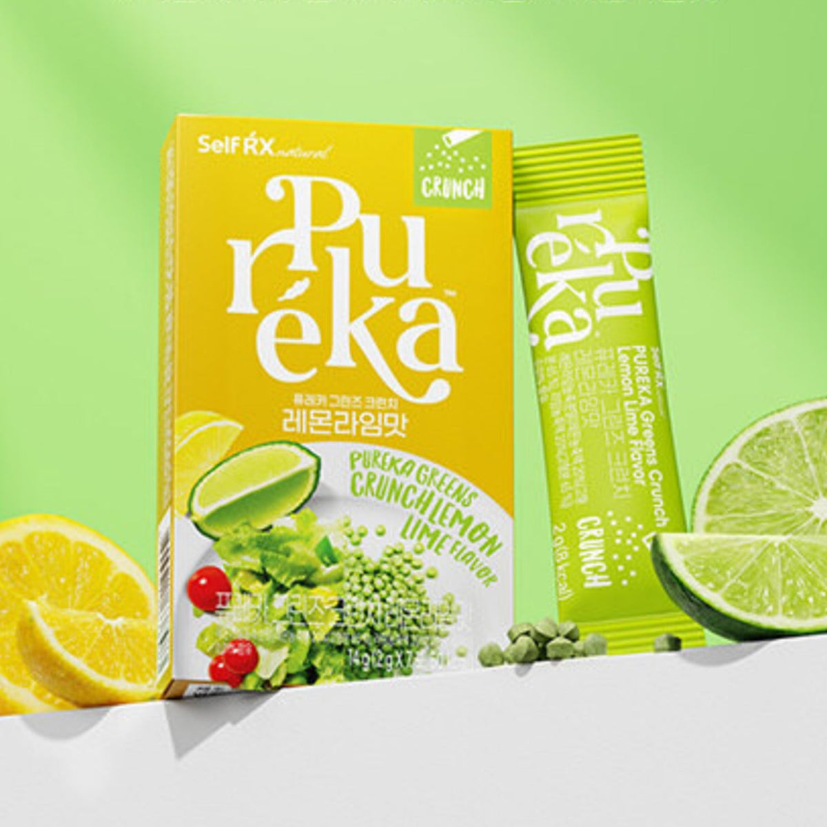 SelfRX Pureka Greens Crunch (Lemon Lime Flavor) 15 Packets