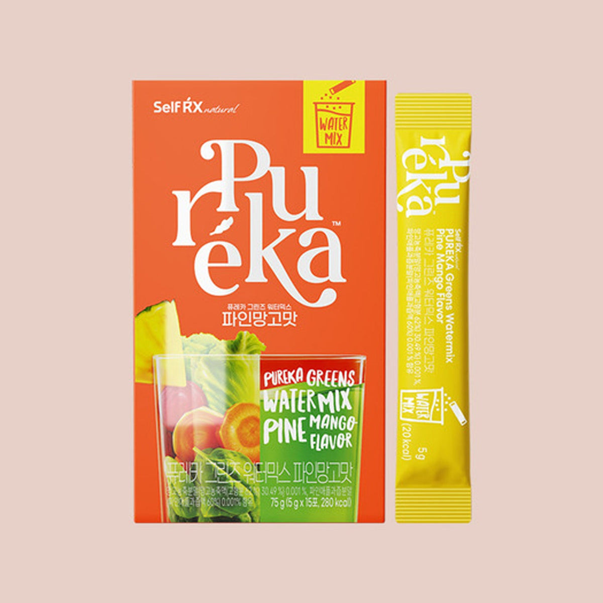 SelfRX Pureka Greens Water Mix 15 Sticks (Choose 1 from 3 Flavors)