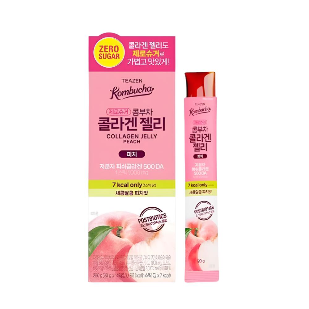 TEAZEN Kombucha Collagen Jelly Peach 20gx14pcs