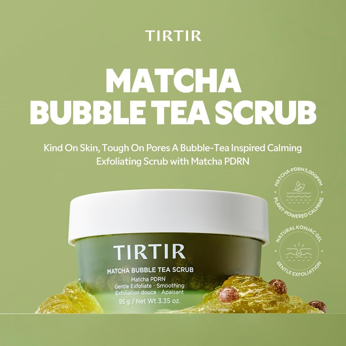 TIRTIR Matcha Bubble Tea Scrub 95g