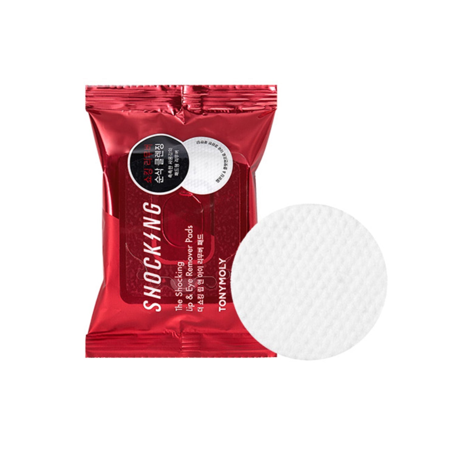 TONYMOLY [4-Pack] The Shocking Lip & Eye Remover Pads 30 Sheets