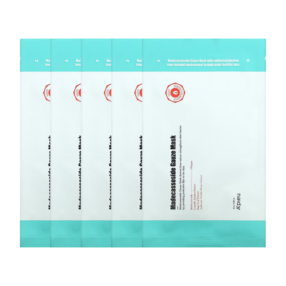 A'PIEU Madecassoside Gauze Mask 25g (5ea/10ea)