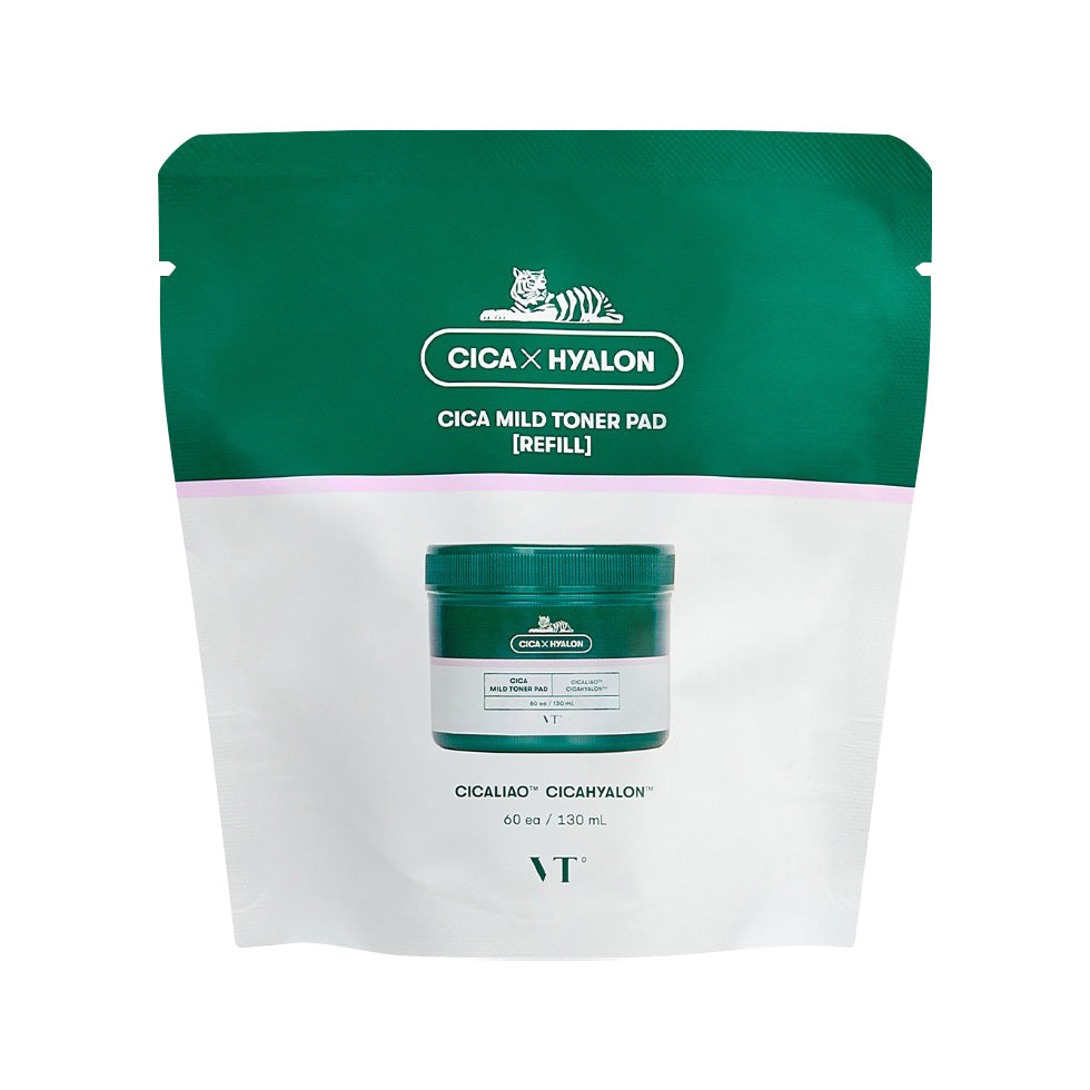 VT COSMETICS Cica Mild Toner Pad Refill 130ml 60ea