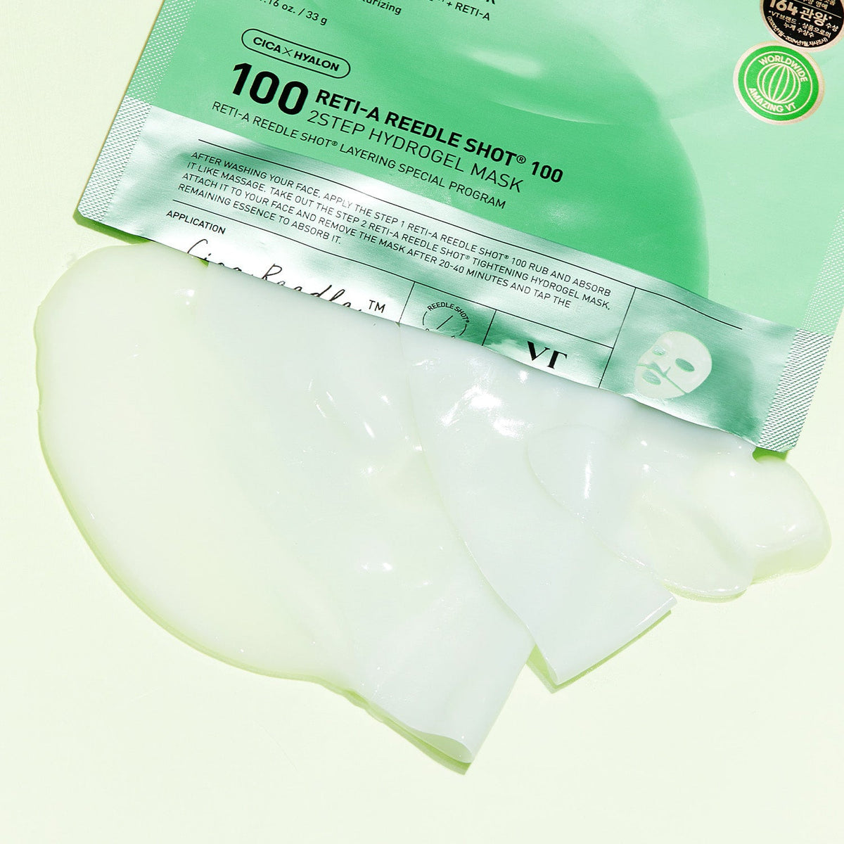 VT COSMETICS Reti-A Reedle Shot 100 2-Step Hydrogel Mask 4ea