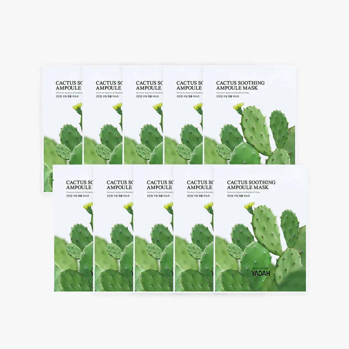 YADAH Cactus Soothing Ampoule Mask 10 Sheets