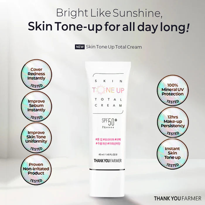 THANK YOU FARMER  Skin Tone Up Total Cream SPF50+ PA++++ 40ml