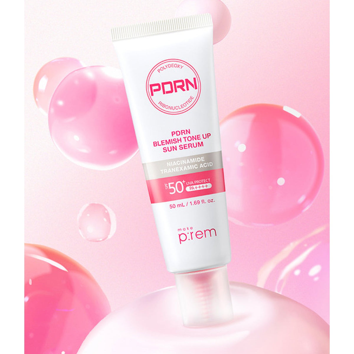 make p:rem PDRN Blemish Tone Up Sun Serum 50ml