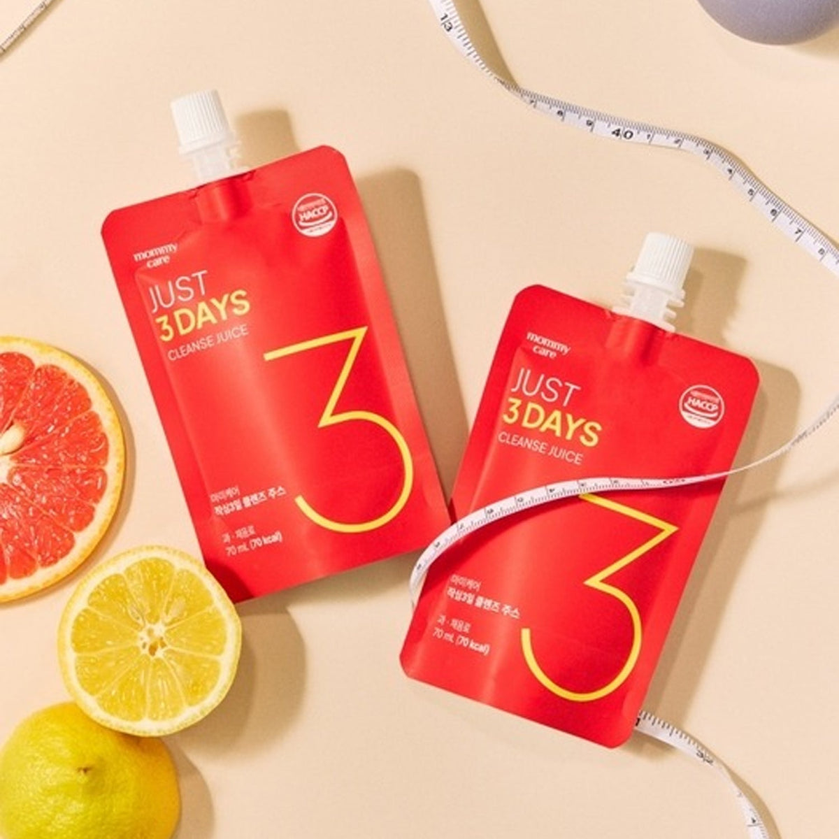 mommy care Just 3-Day Cleanse Juice - Grapefruit Flavor (70ml x 10 Pouches)