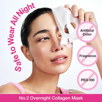 numbuzin No.2 Rose PDRN Collagen Wrapping Overnight Film Pack (4 Sheets)