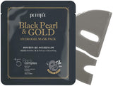 PETITFEE Black Pearl & Gold Hydrogel Mask Pack 5ea