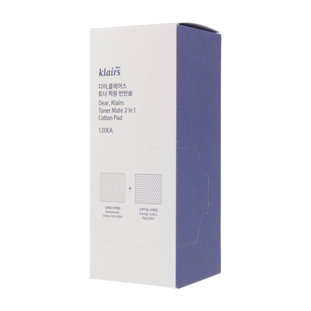 dear, klairs Toner Mate 2 in 1 Cotton Pad 120ea