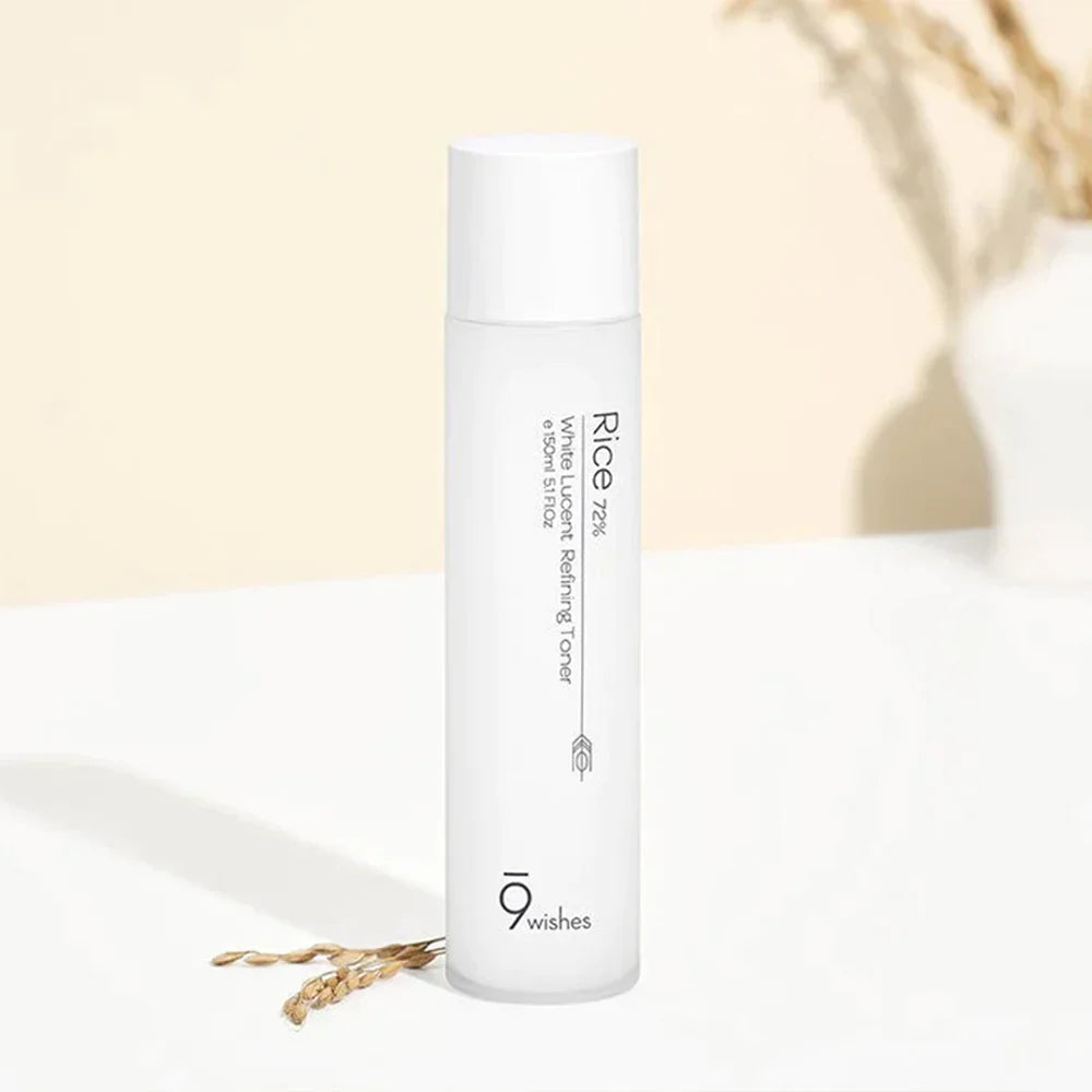 9wishes Rice 72% White Lucent Refining Toner 150ml
