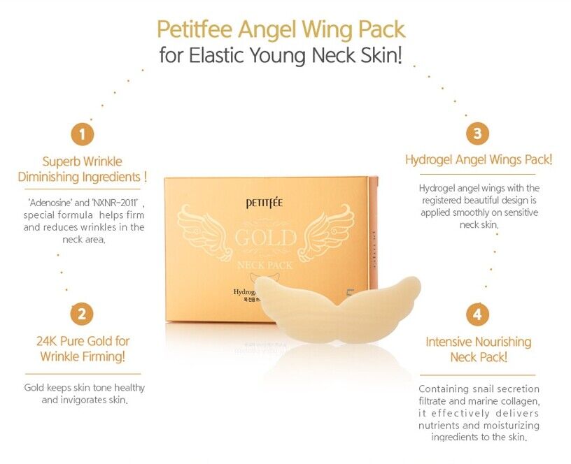 PETITFEE Gold Neck Pack (5pcs)