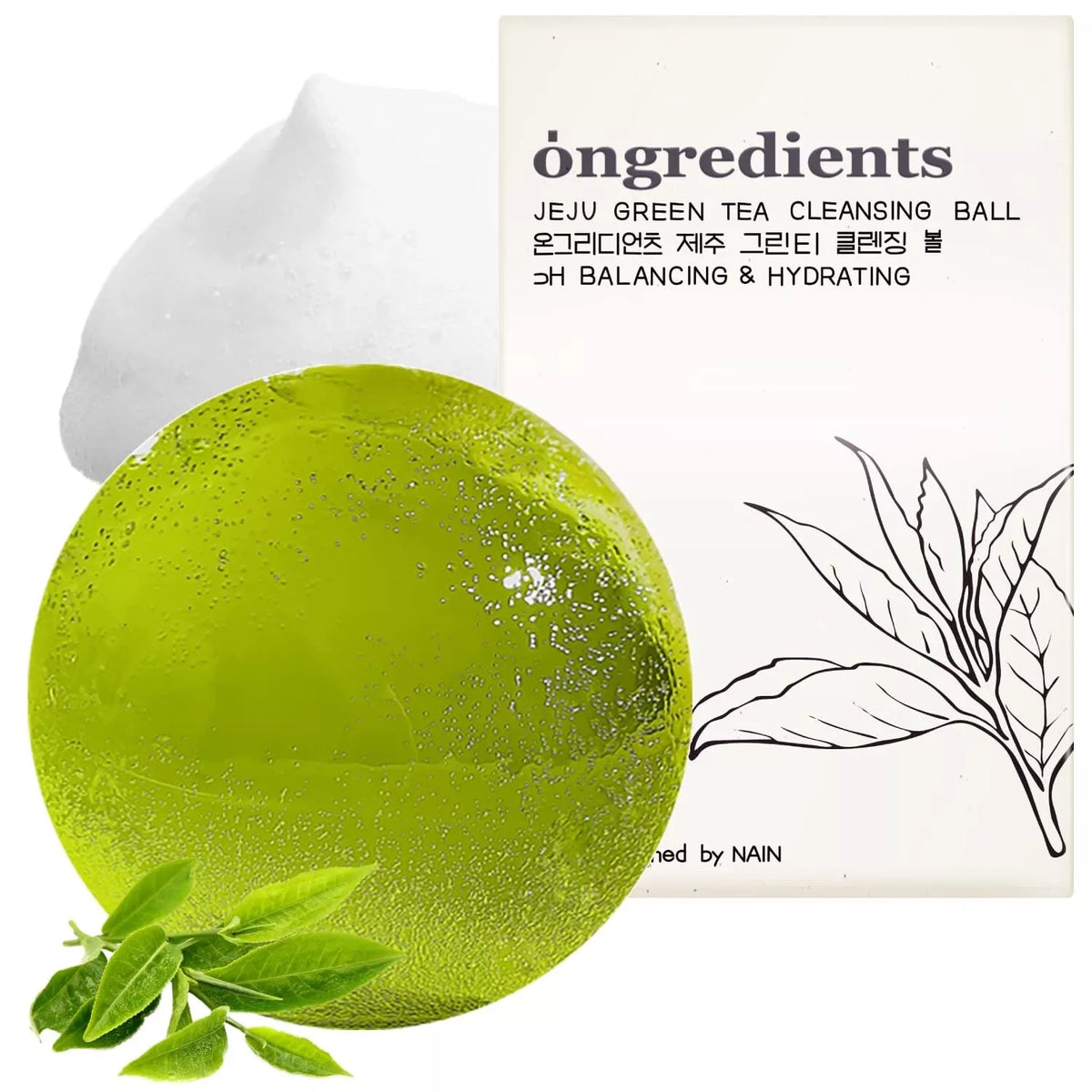 Ongredients Jeju Green Tea Cleansing Ball 110g