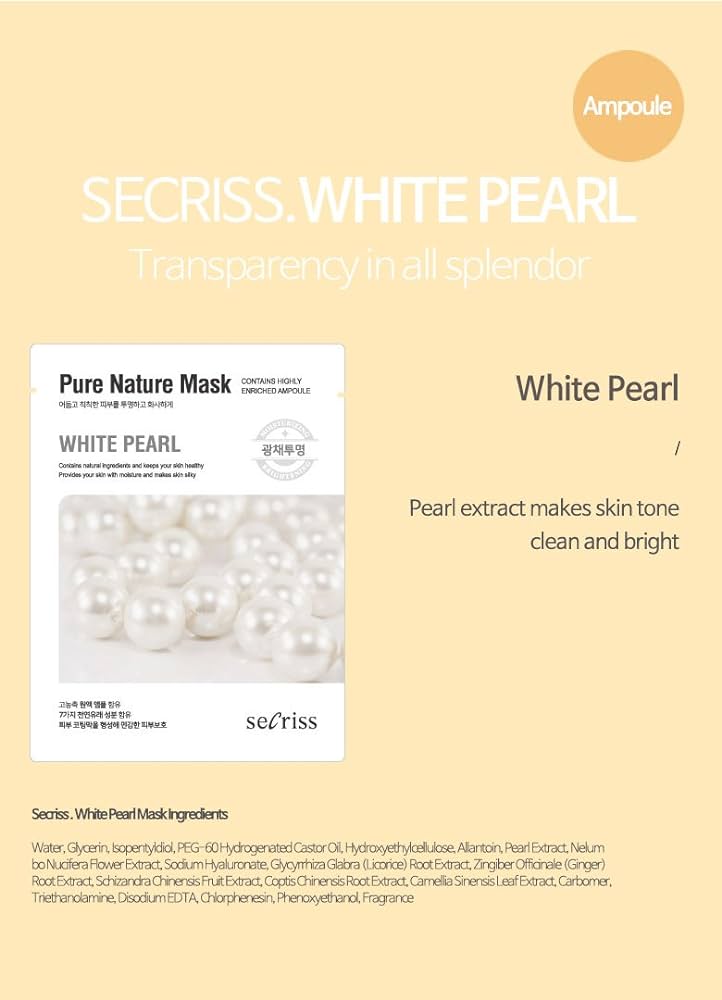 Secriss Pure Nature Mask Pack 25ml #White Pearl