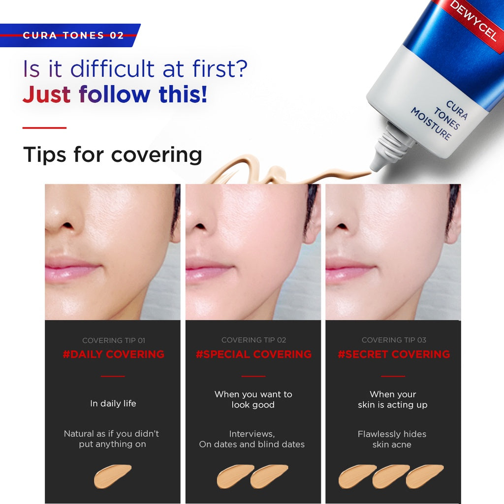DEWYCEL Cura Tones Moisture SPF50+ PA+++ 40ml