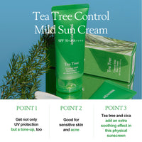 papa recipe Tea Tree Control Mild Sun Cream 50ml