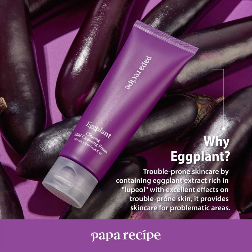 papa recipe Eggplant Clearing Mild Cleansing Foam 120ml