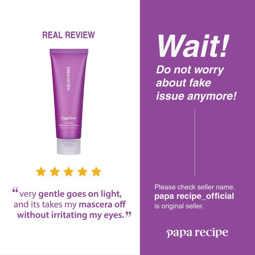 papa recipe Eggplant Clearing Mild Cleansing Foam 120ml