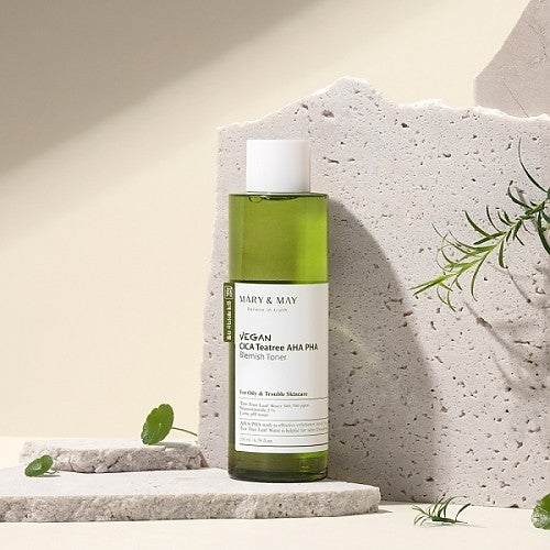 Mary&May Vegan Cica Teatree AHA PHA Blemish Toner 200ml