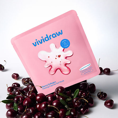 vividraw Cherry Collagen Firming Capsule Gel Mask 4ea